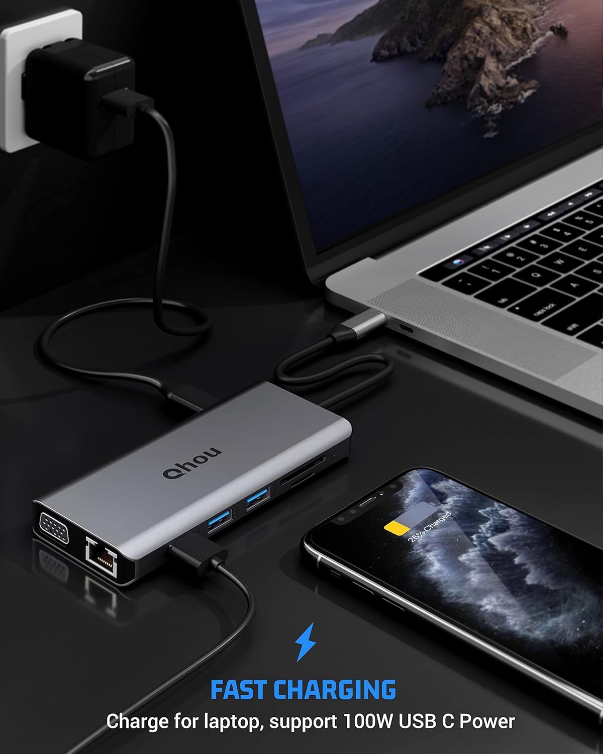 13 in 1 USB C Docking Station Triple Monitor with 4K HDMI R449397