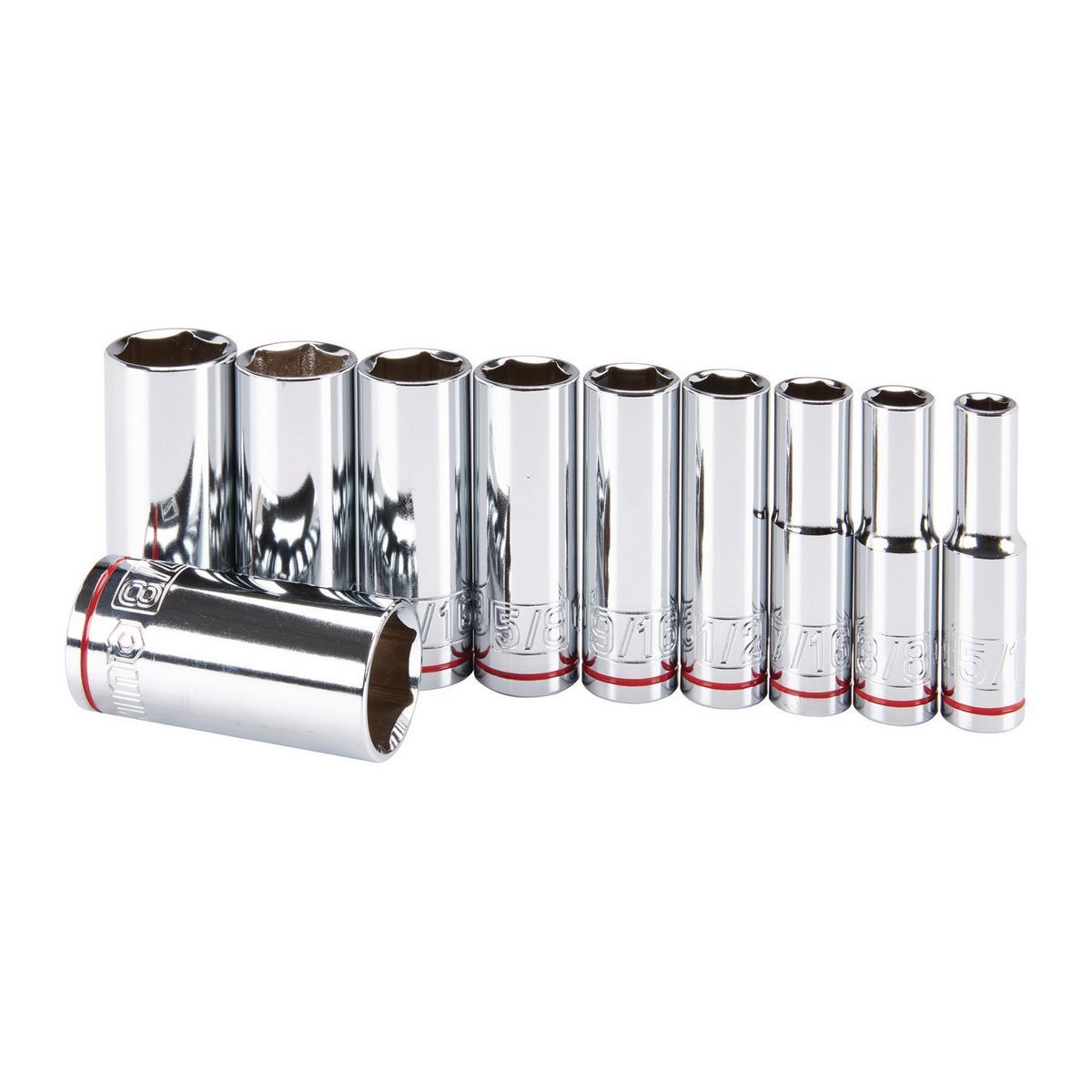3/8 in. Drive SAE Chrome Deep Socket Set, 10-Piece A894
