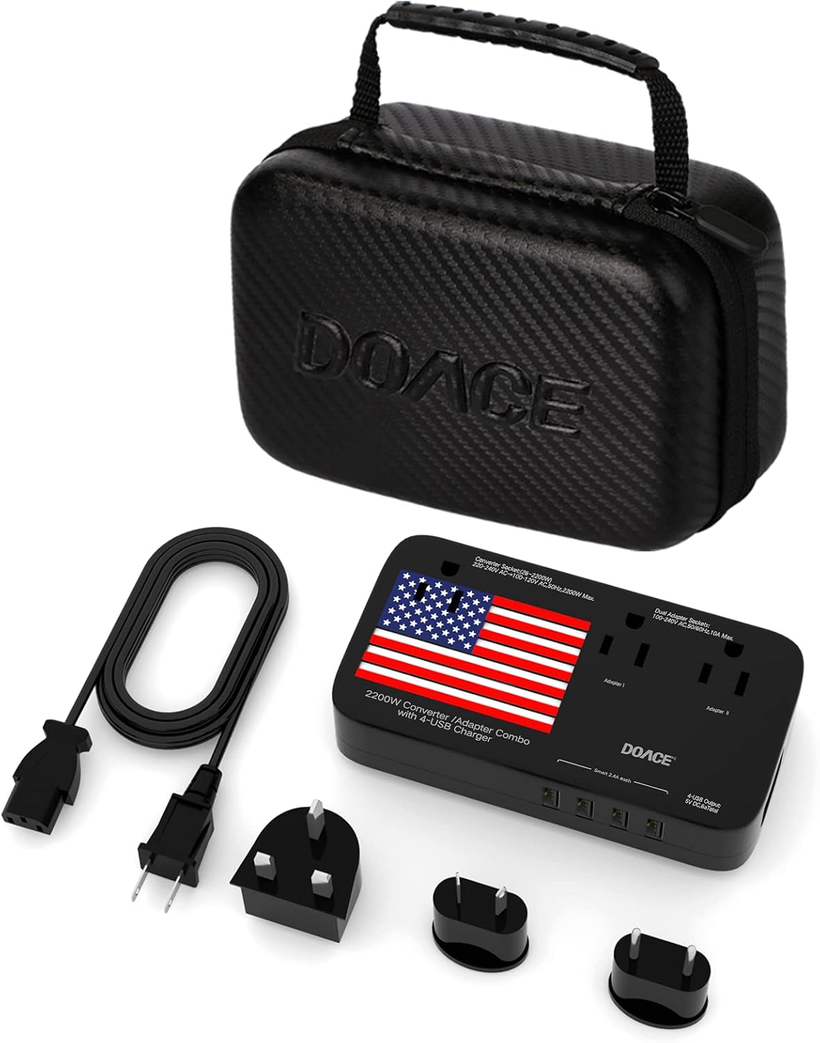 2200W Travel Voltage Converter with 4-Port USB R37508