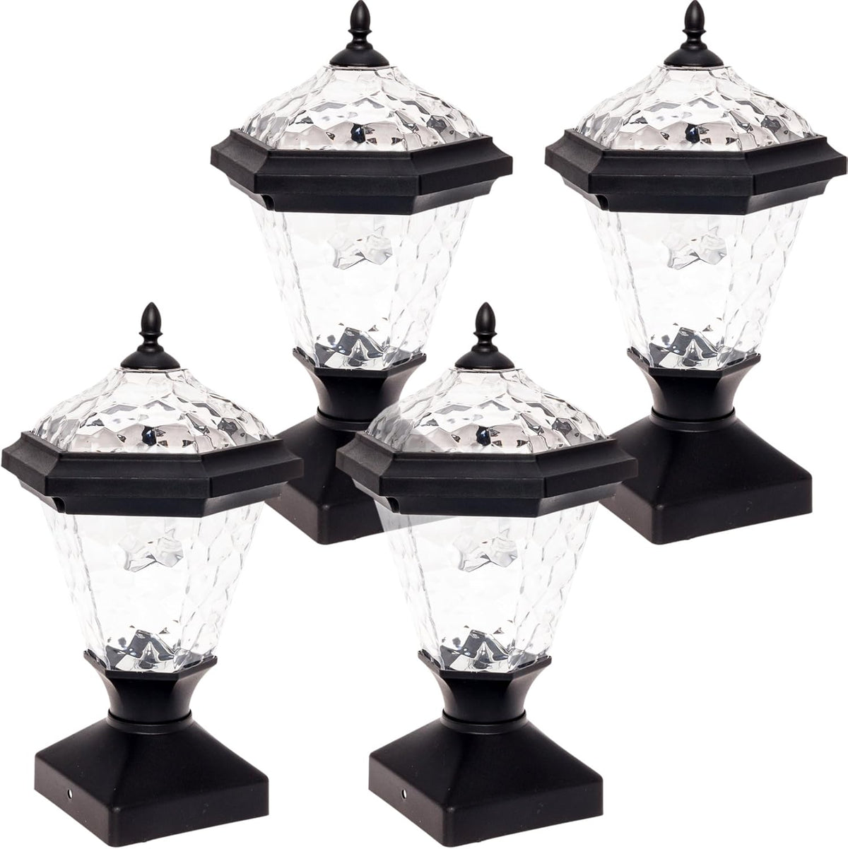 2 Pack Solar Post Cap Light for 4 x 4 Wood Posts P559160