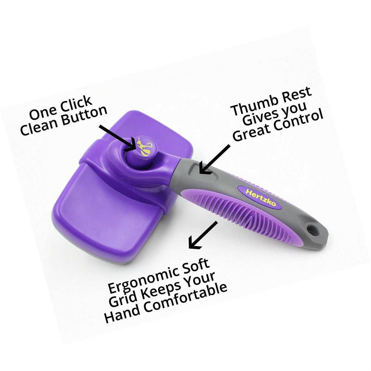 Self-Cleaning Dog & Cat Slicker Brush U32302
