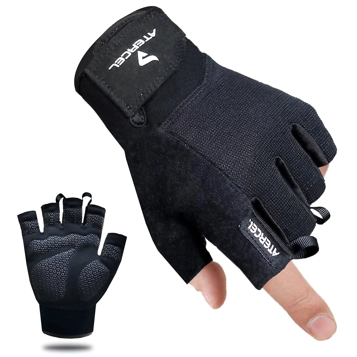 Workout Gloves with Hooks Black L M4093