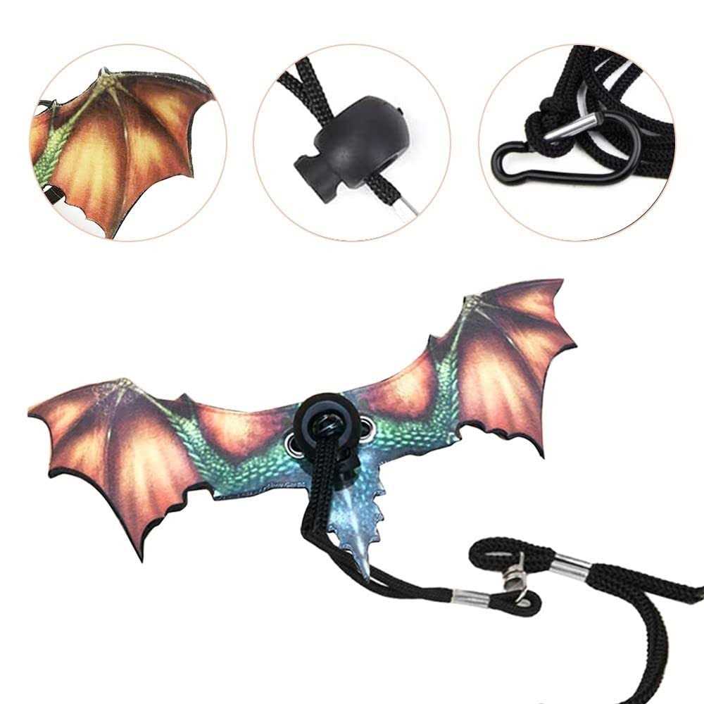 Adjustable Portable Reptile Leash with Wings U7148