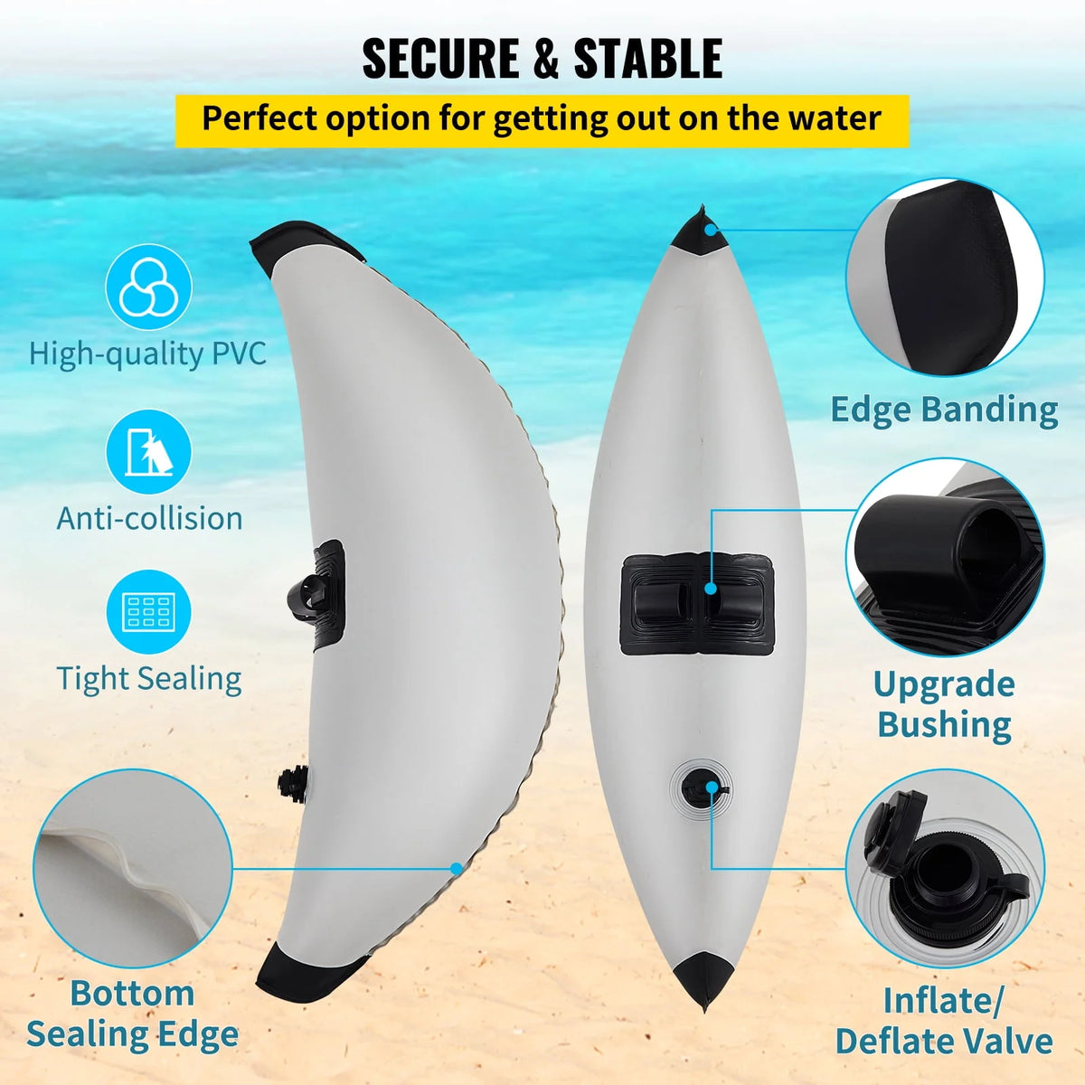 2 pcs PVC Inflatable Kayak Stabilizer D860084