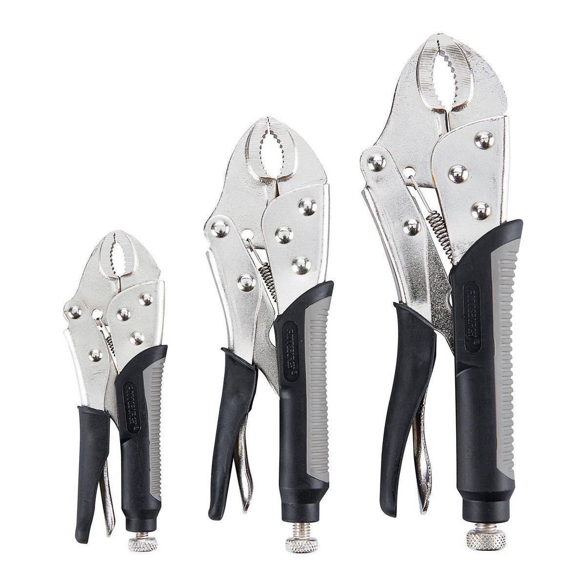 3 Piece Curved Jaw Locking Pliers Set R166696