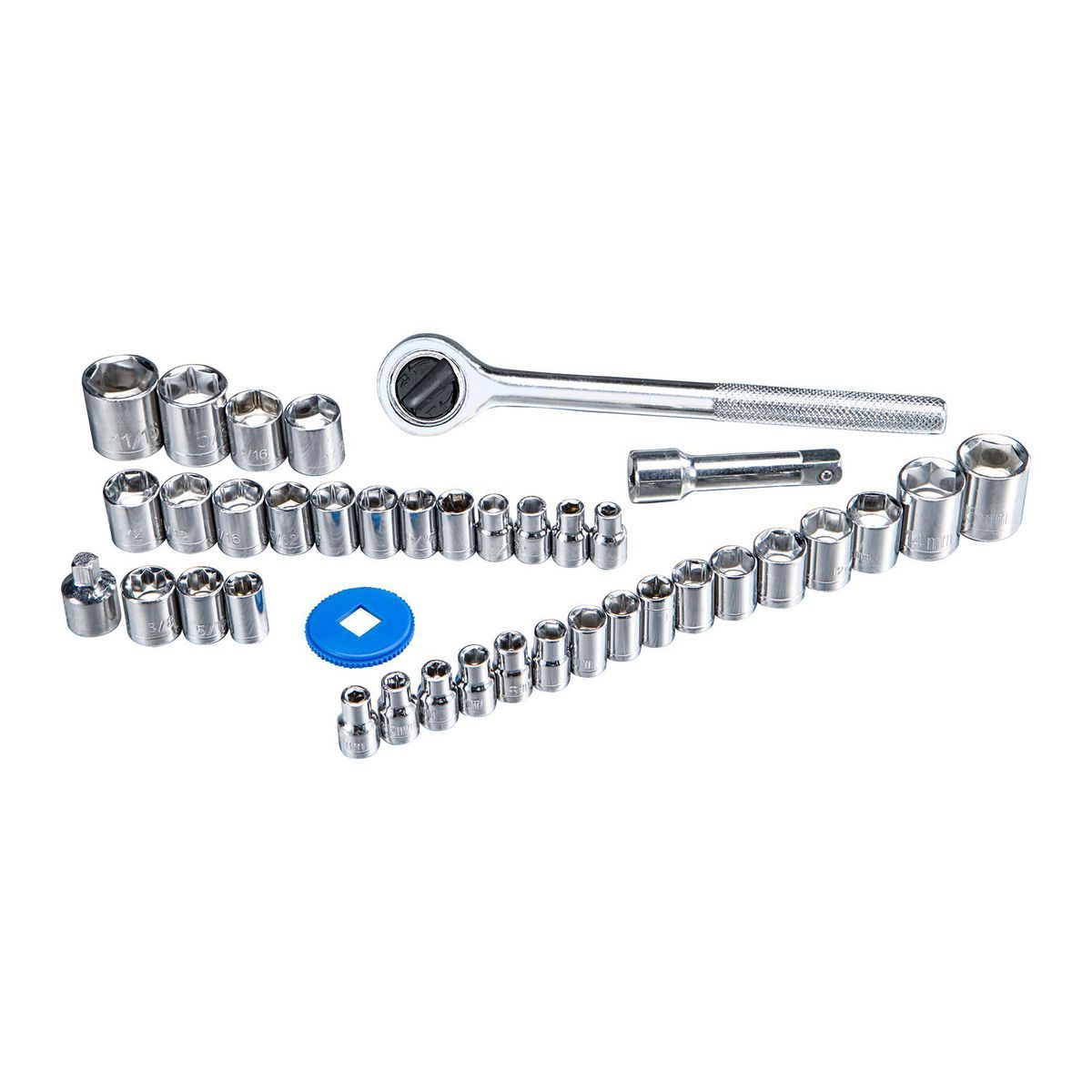 3/8 in. 1/4 in. Drive SAE and Metric Socket Set, 40-Piece W17733