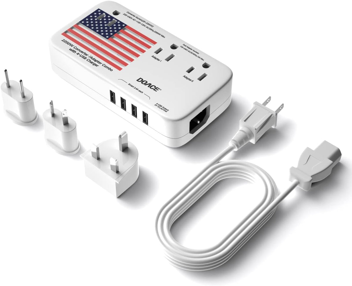 2200W Travel Voltage Converter with 4-Port USB R37508