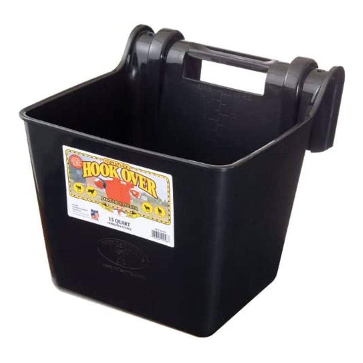 15 qt. Mountable Plastic Hook Feeder, Black (2 Pack) F5579