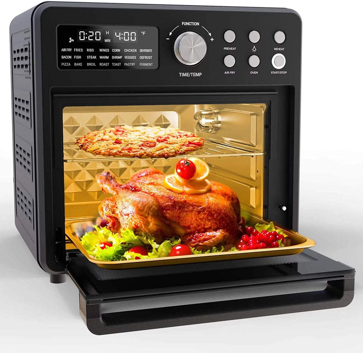 1600W 16QT 21-in-1 Air Fryer Toaster Oven K1203