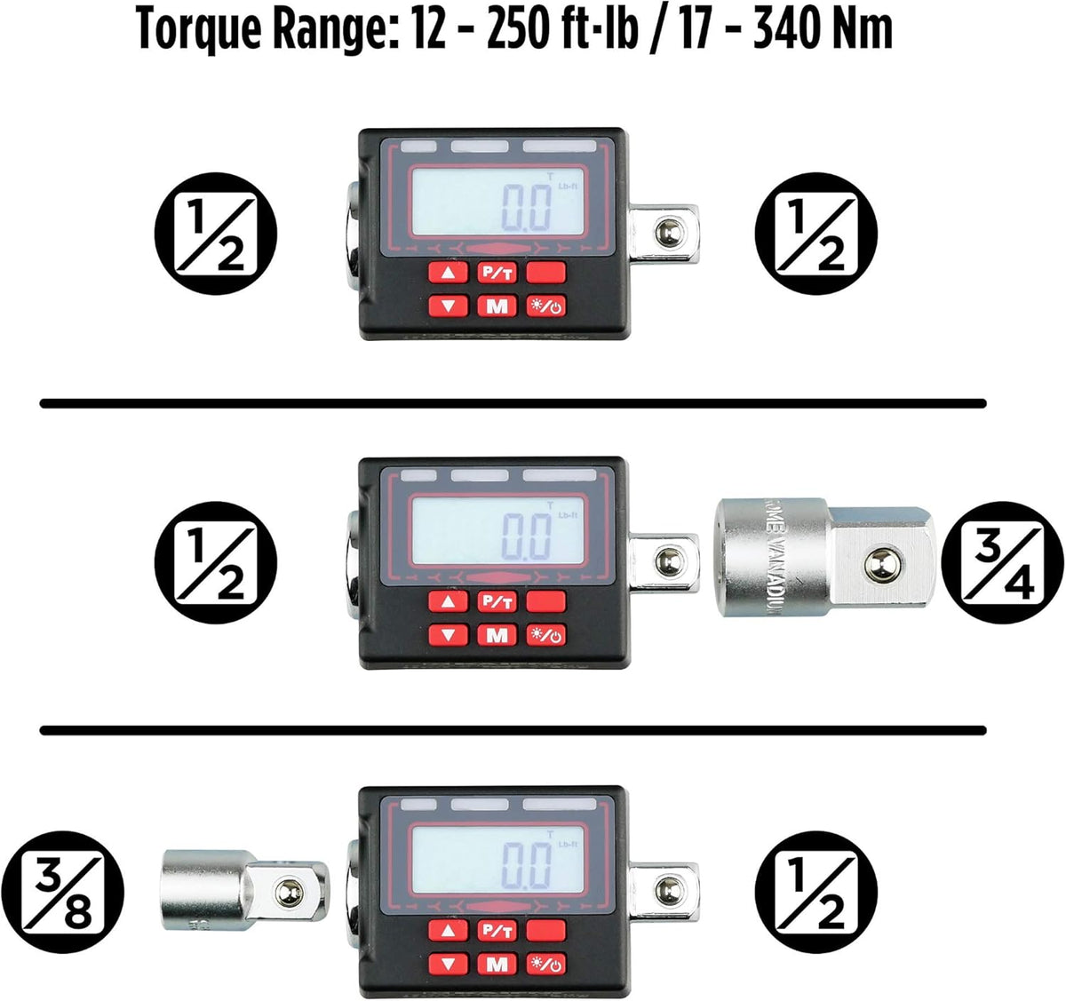1/2-Inch Digital Torque Adapter P394547