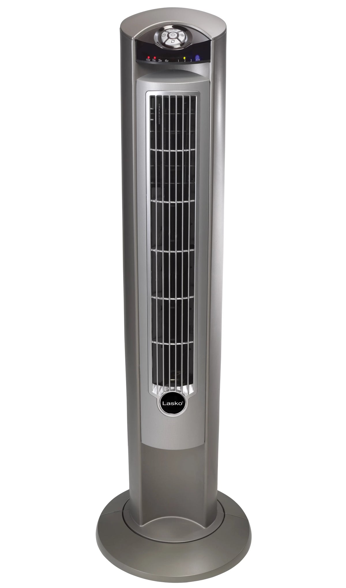42 Wind Curve Tower Fan with Ionizer, Timer and Remote, Gray Woodgrain F32360
