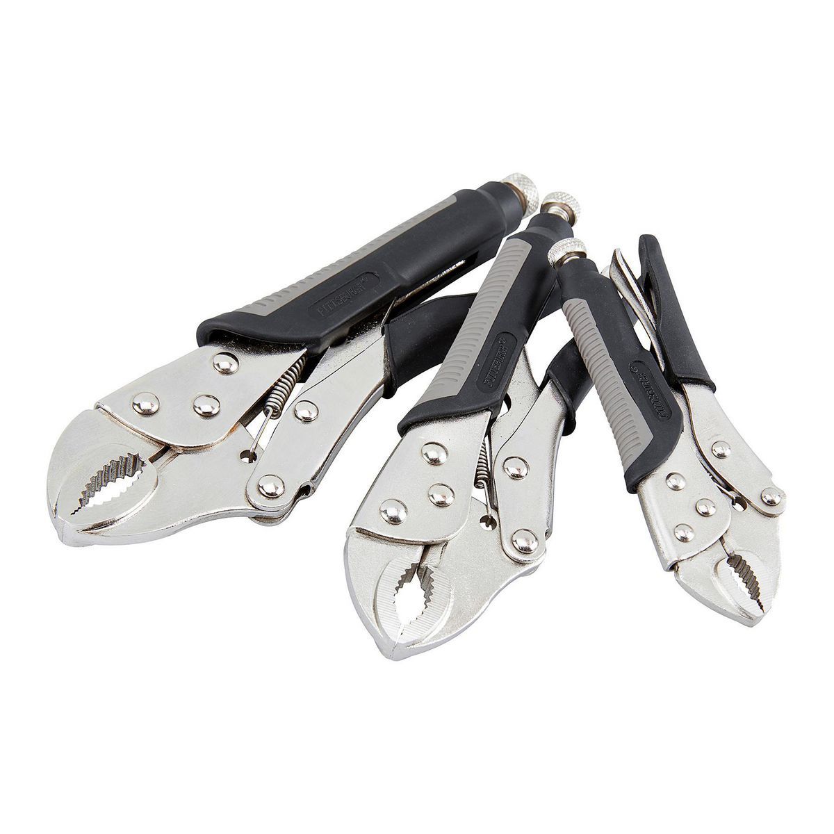 3 Piece Curved Jaw Locking Pliers Set R166696