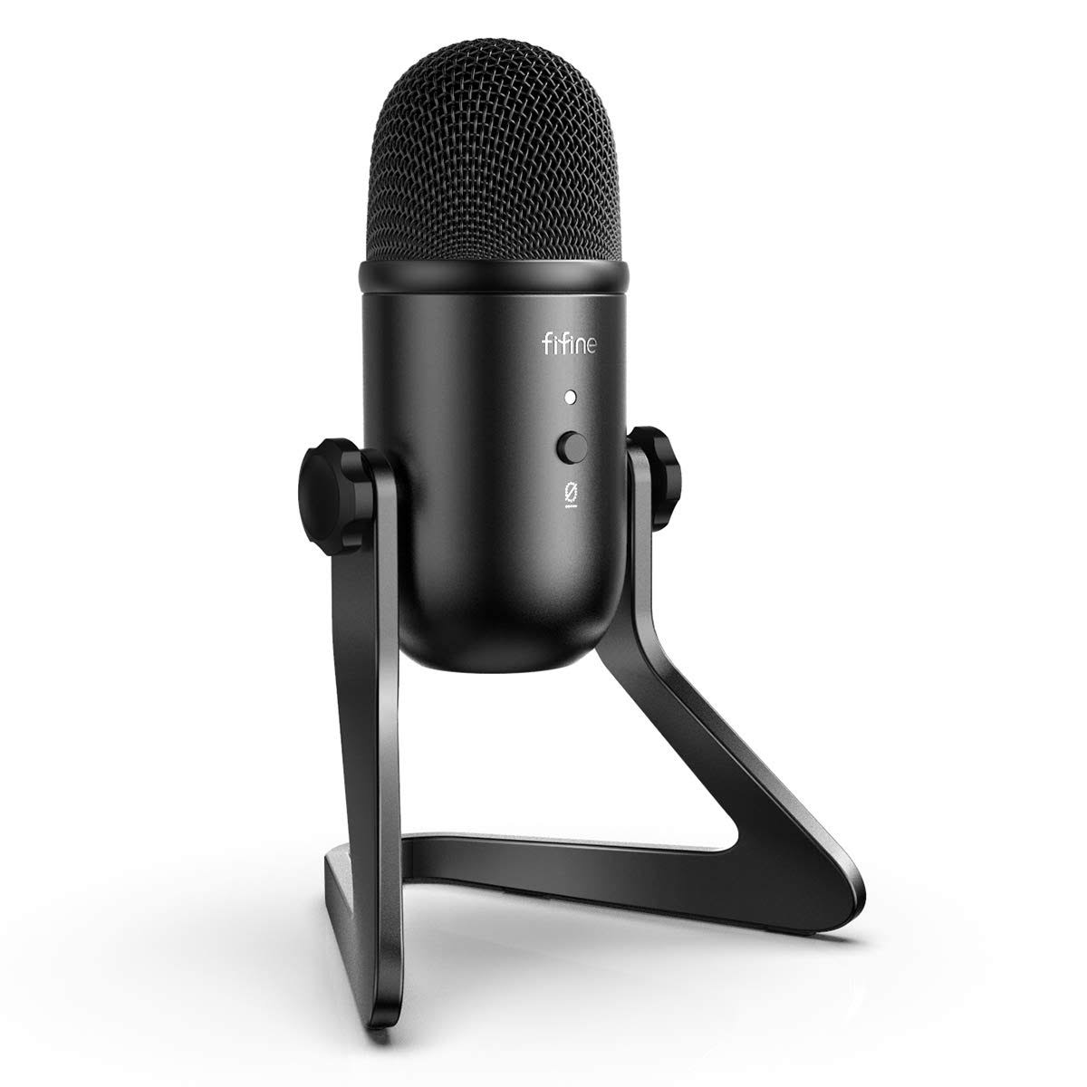 USB Condenser Podcast Microphone with Headphone Output and Volume Control G11108