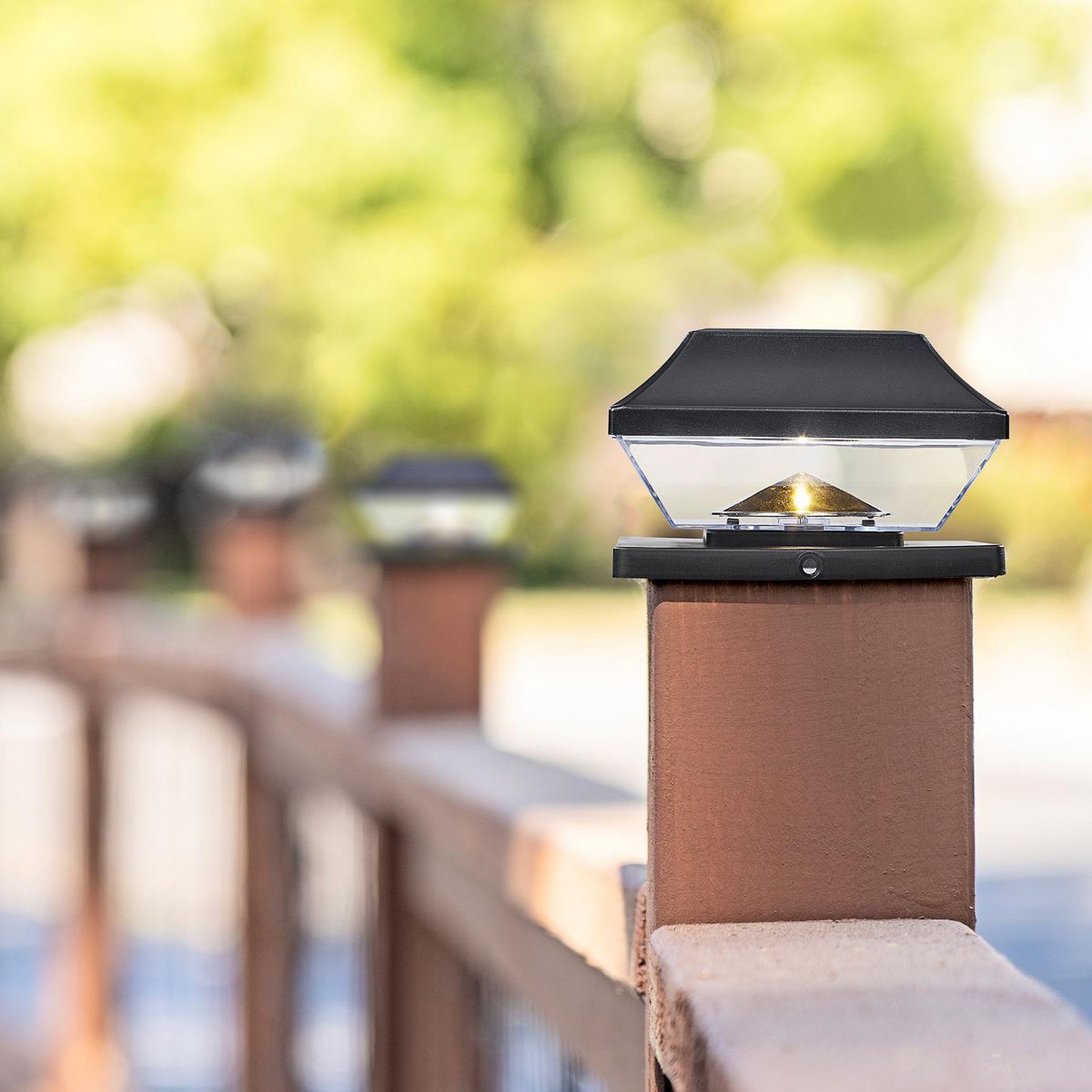 LED Solar Post Cap Lights 2-Pack A96291