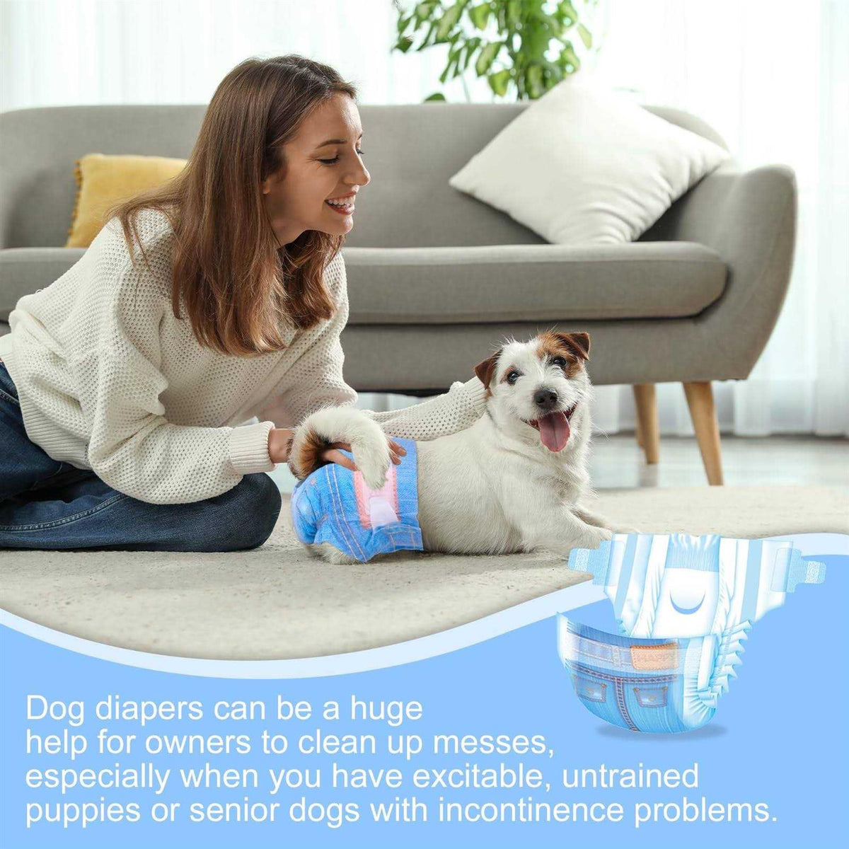 Soft Female Disposable Dog Diapers Y8295