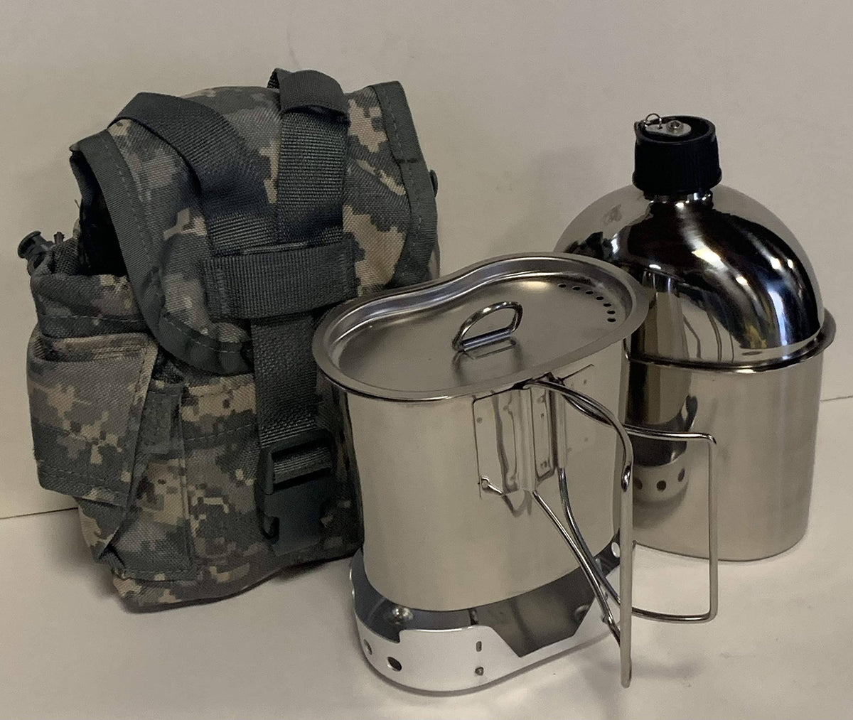 1 Qt. Stainless Steel Canteen with Cup and Vented Lid C7187
