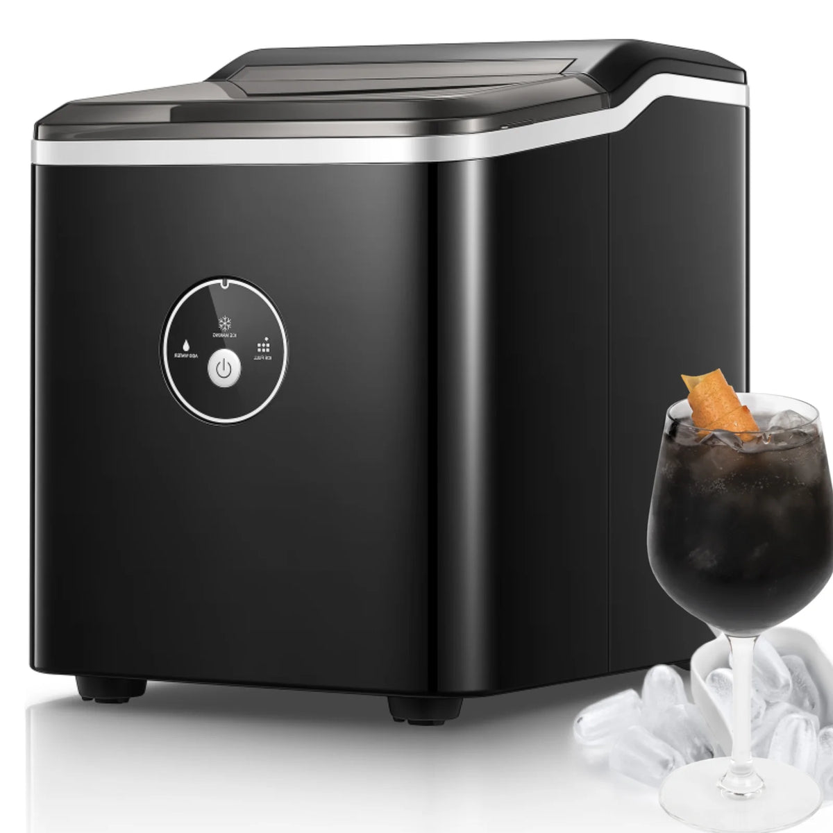 Countertop Ice Maker 28 lbs 9 Bullet Ice Silver D898
