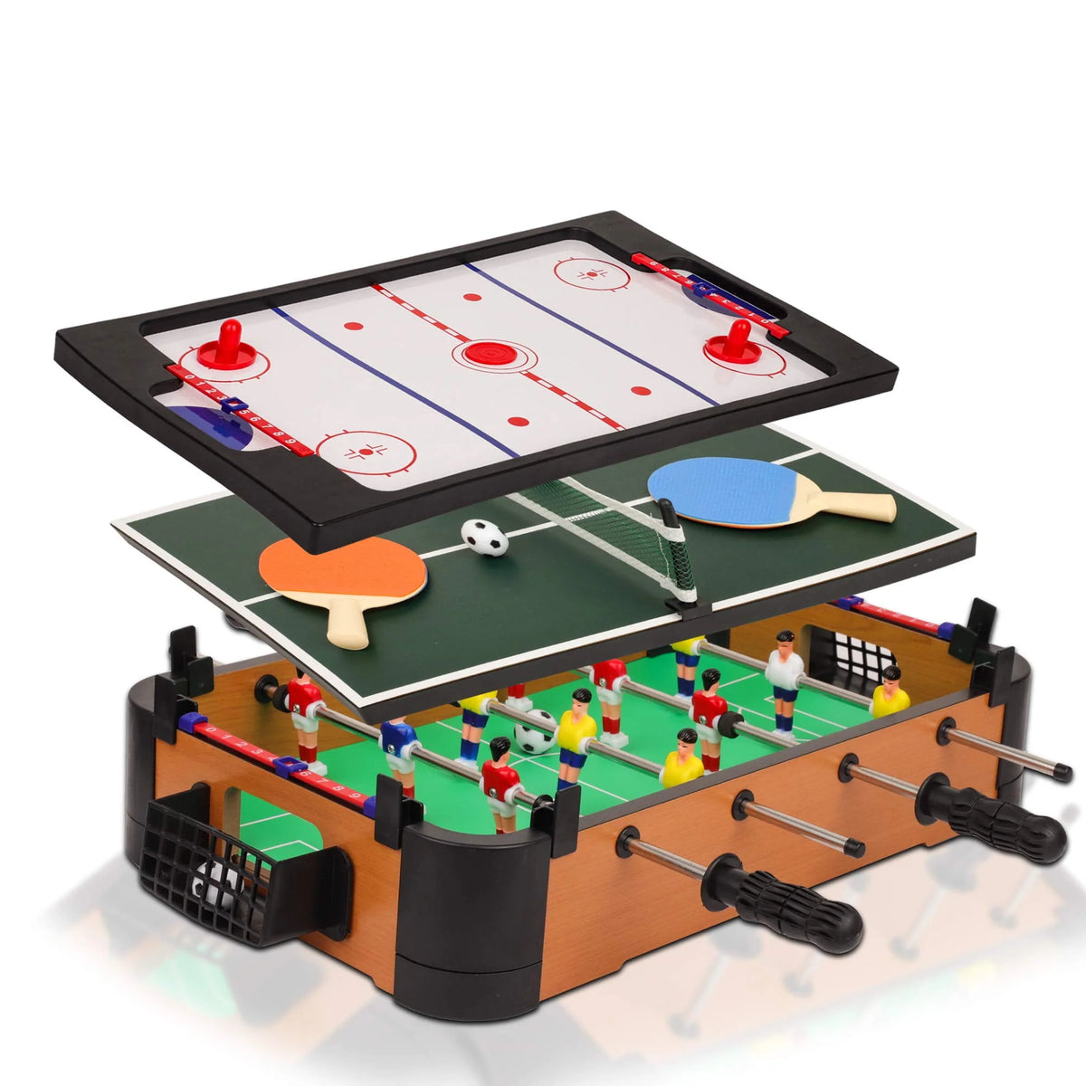 3 in 1 Foosball Air Hockey Table Tennis Game Set M897064