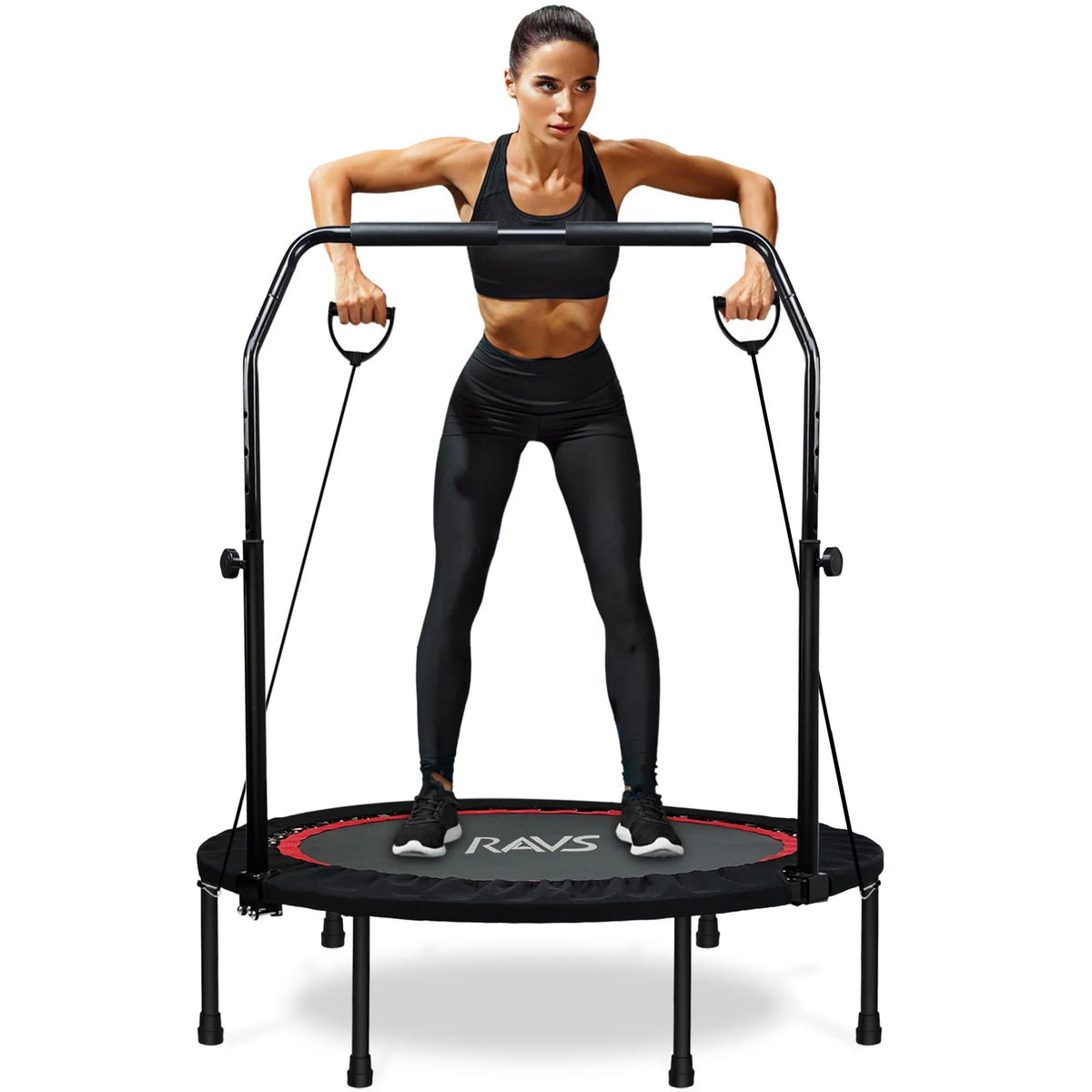 40'' Black Foldable Mini Trampoline Rebounder C4330