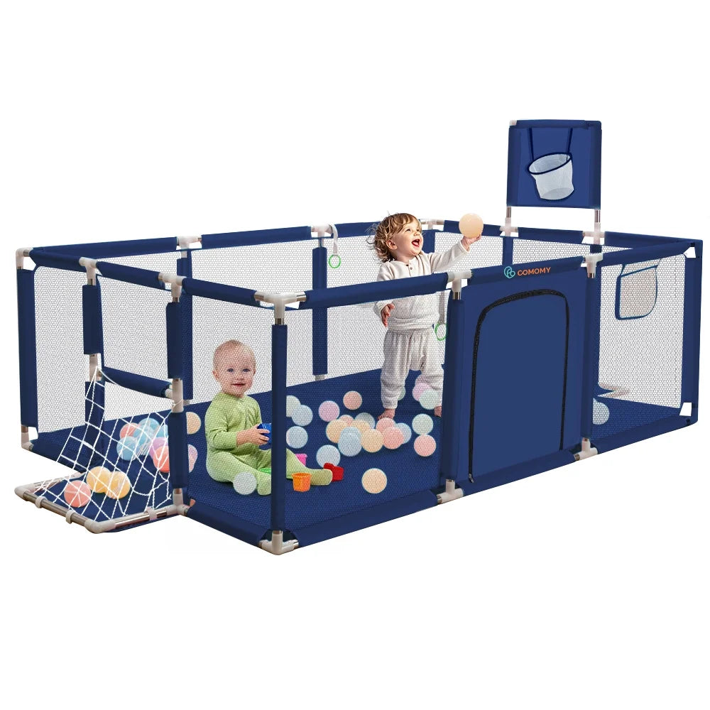 71x48inch Large Gray Baby Playpen P6123