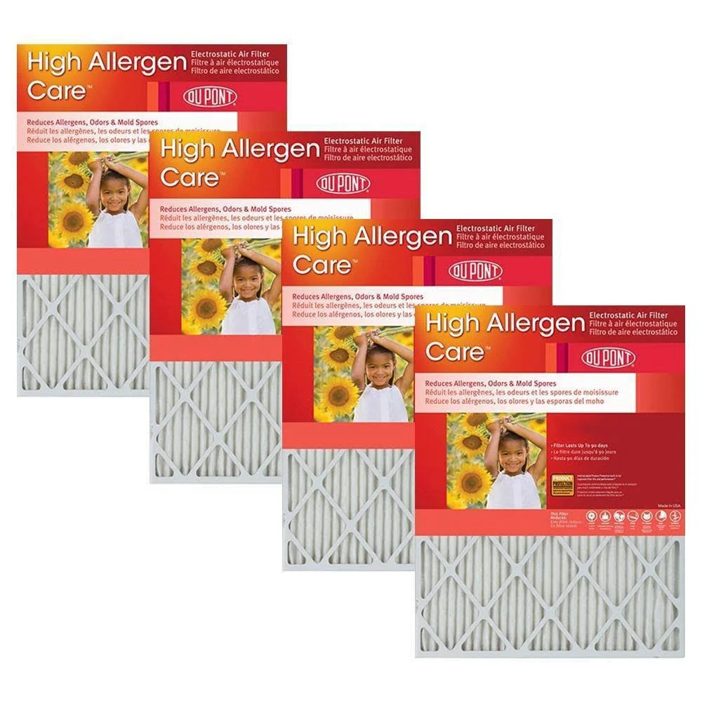 14x14x1 Electrostatic Air Filter 4 Pack D848