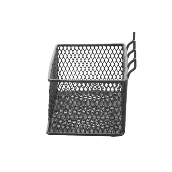 Black Steel Mesh Pegboard Basket 2-Pack M239