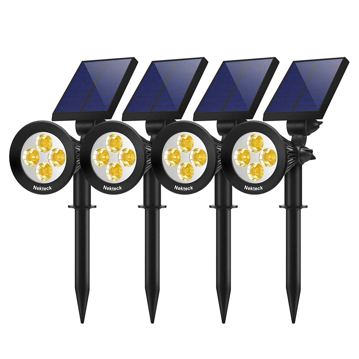 4 Pack 2-in-1 Adjustable Solar Spotlights K665