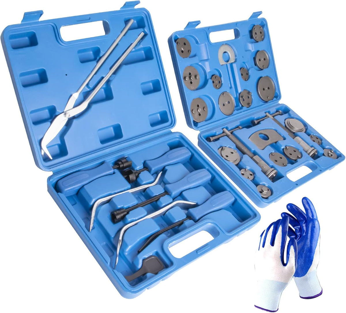 32PC Brake Tool Sets Disc Brake Piston Caliper Compression Tool Set and Drum Brake Adjusting Tool Kit V5540