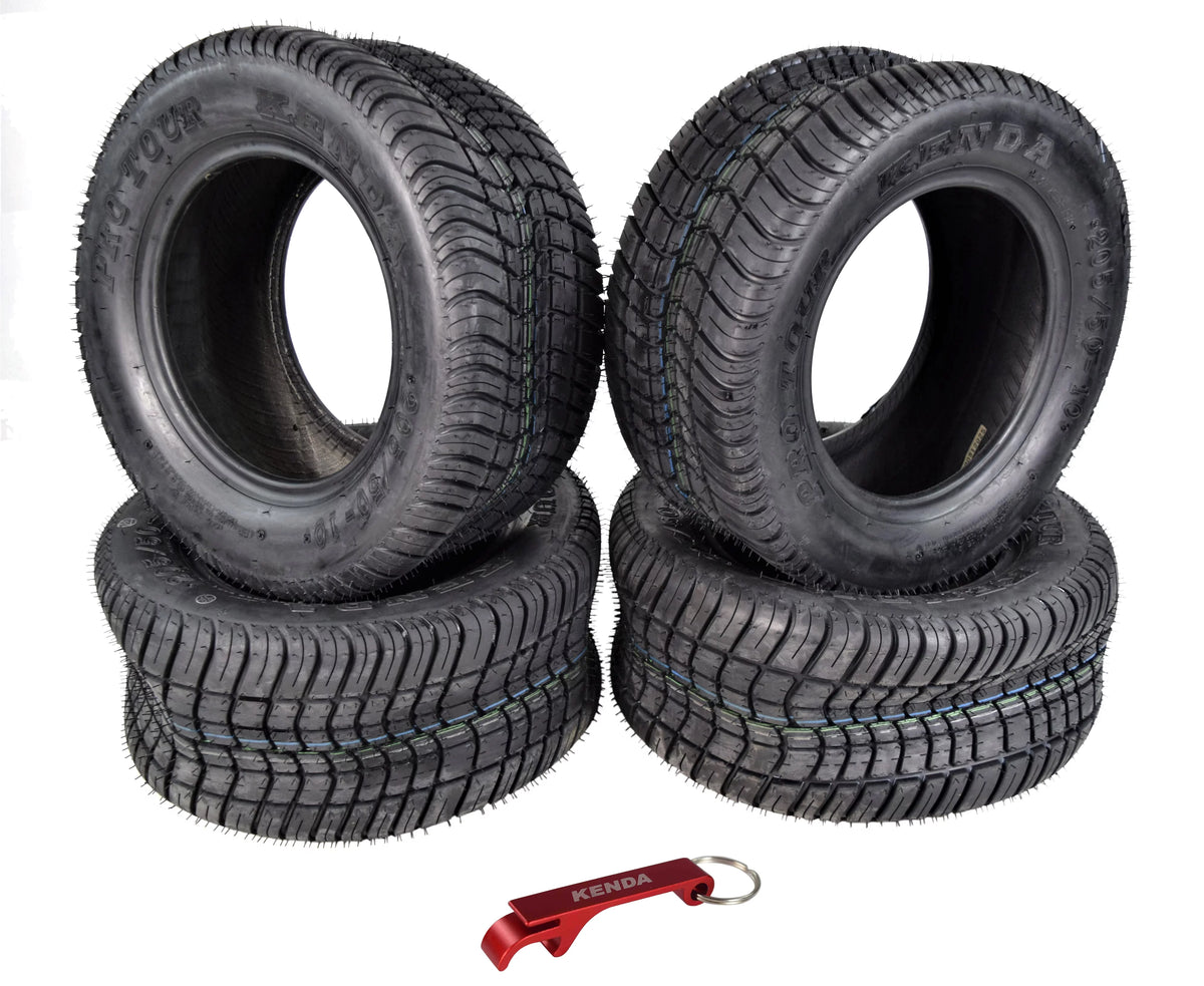 205/50-10 4 Ply Tubeless Golf Cart Tires 4 Pack O167