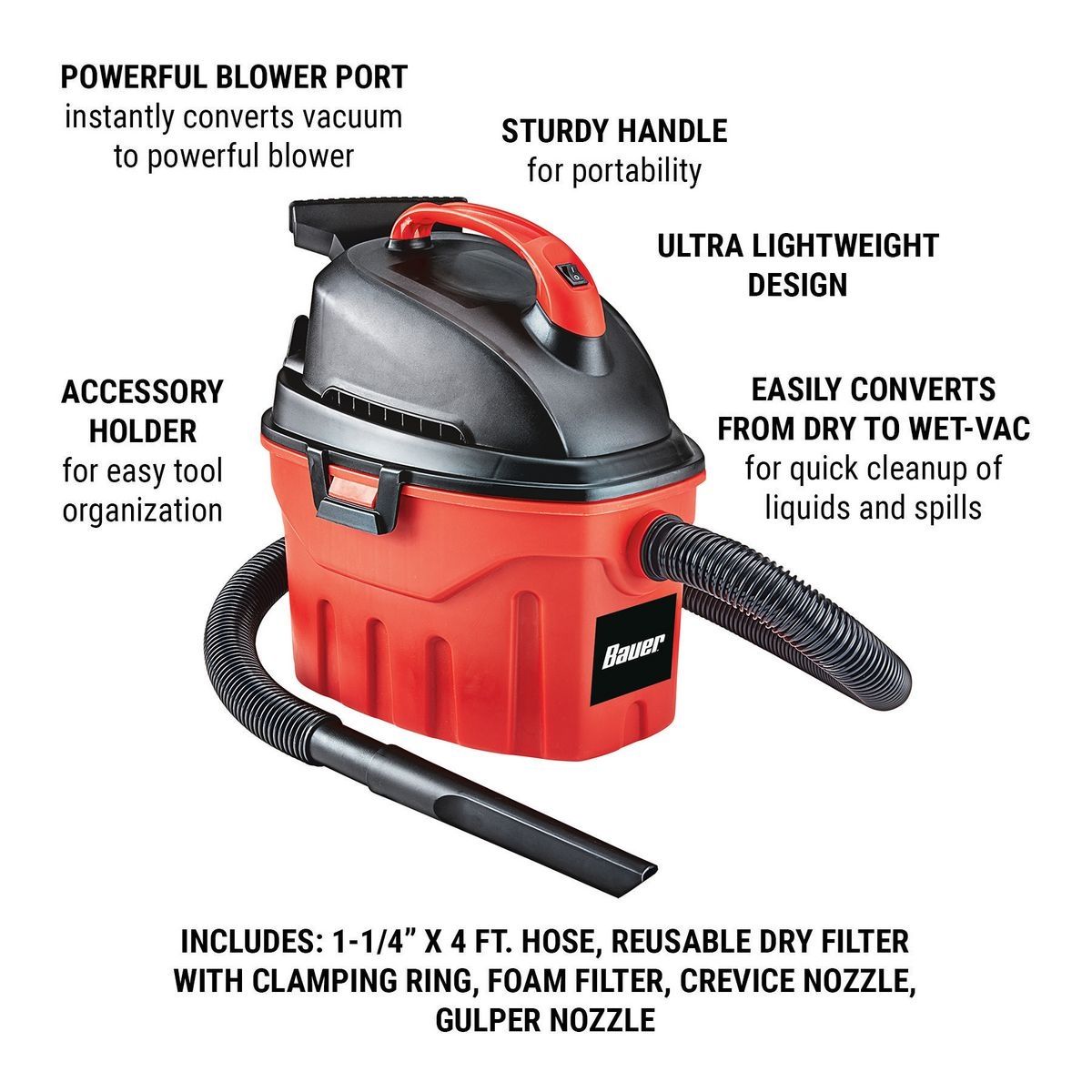 3 Gallon 3 Peak HP Wet/Dry Vacuum P188937