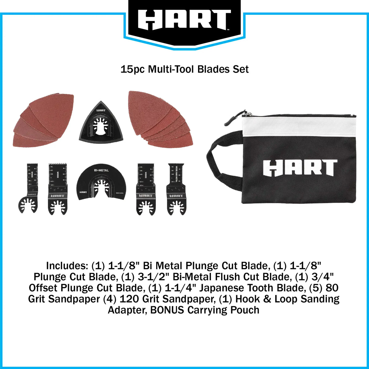 15 Piece Multi-Tool Blade and Accessory Set V40484