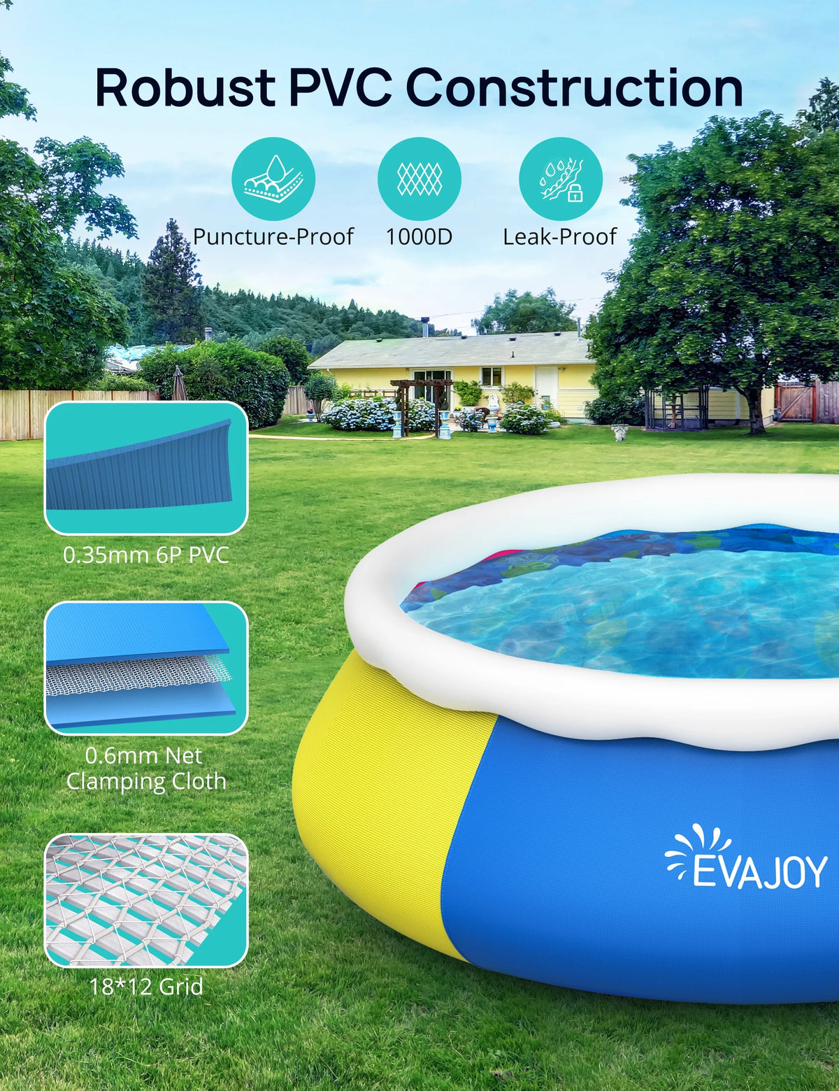 15ft 35in Above Ground Pool with Filter Pump Y33458