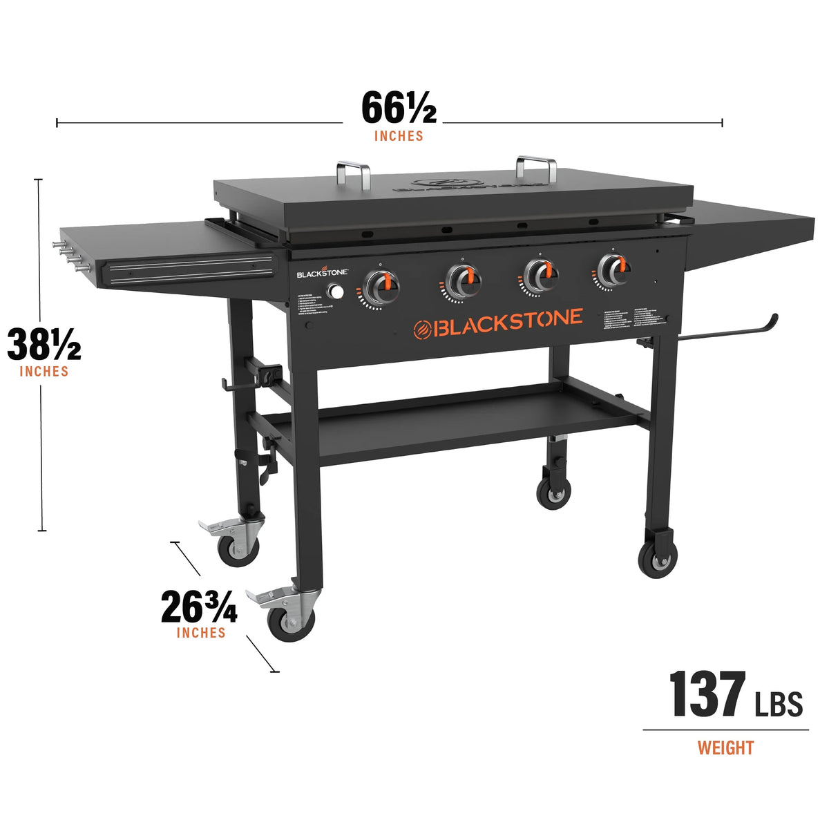 4-Burner Propane Griddle with Hard Cover J567409