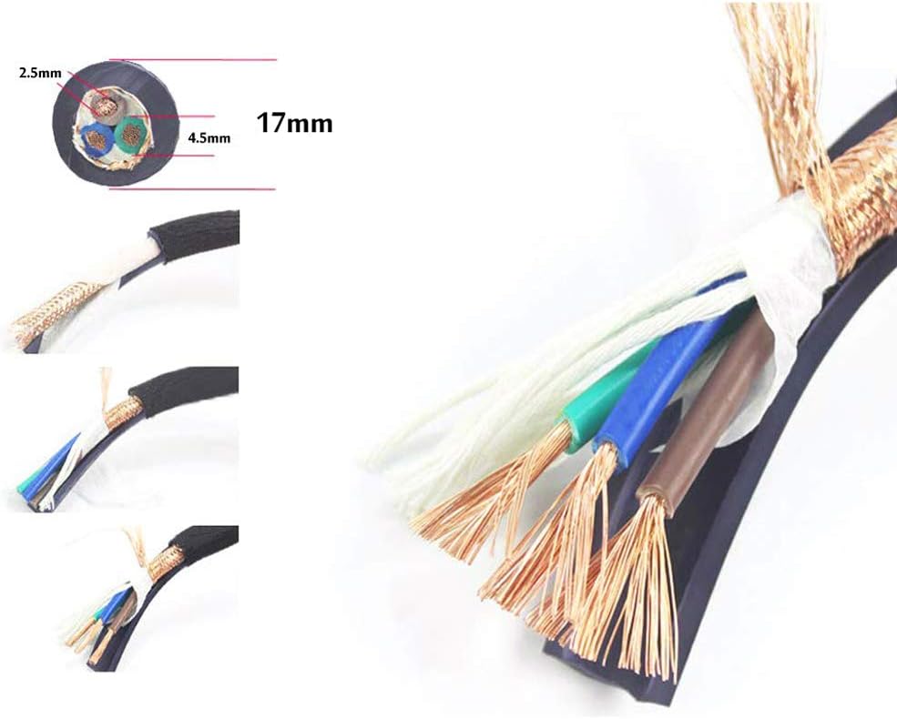 10AWG 125V 15A Braided Sleeve OFC Copper Power Cable T604