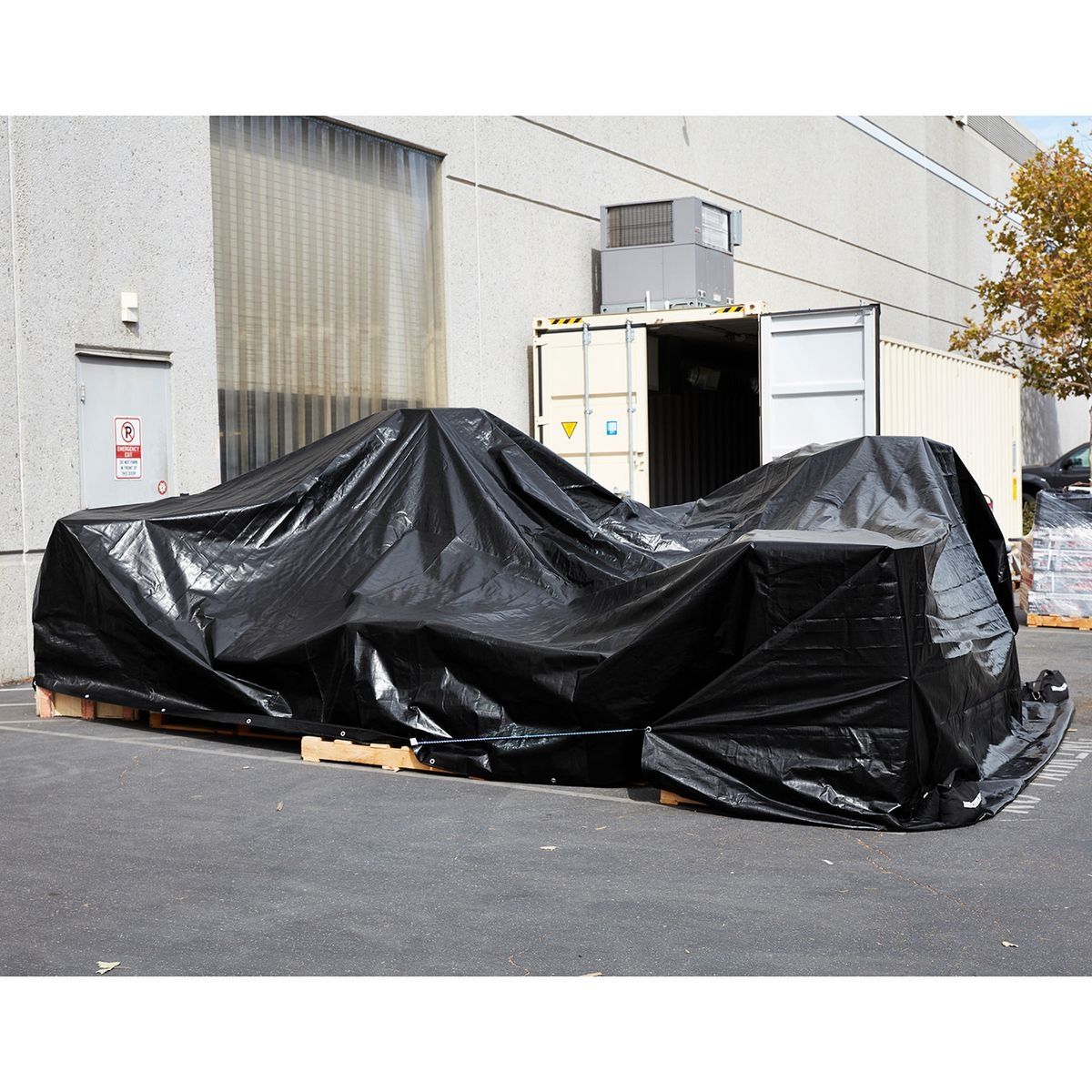 20 ft. x 30 ft. Silver and Black Weather-Resistant Tarp Y716641