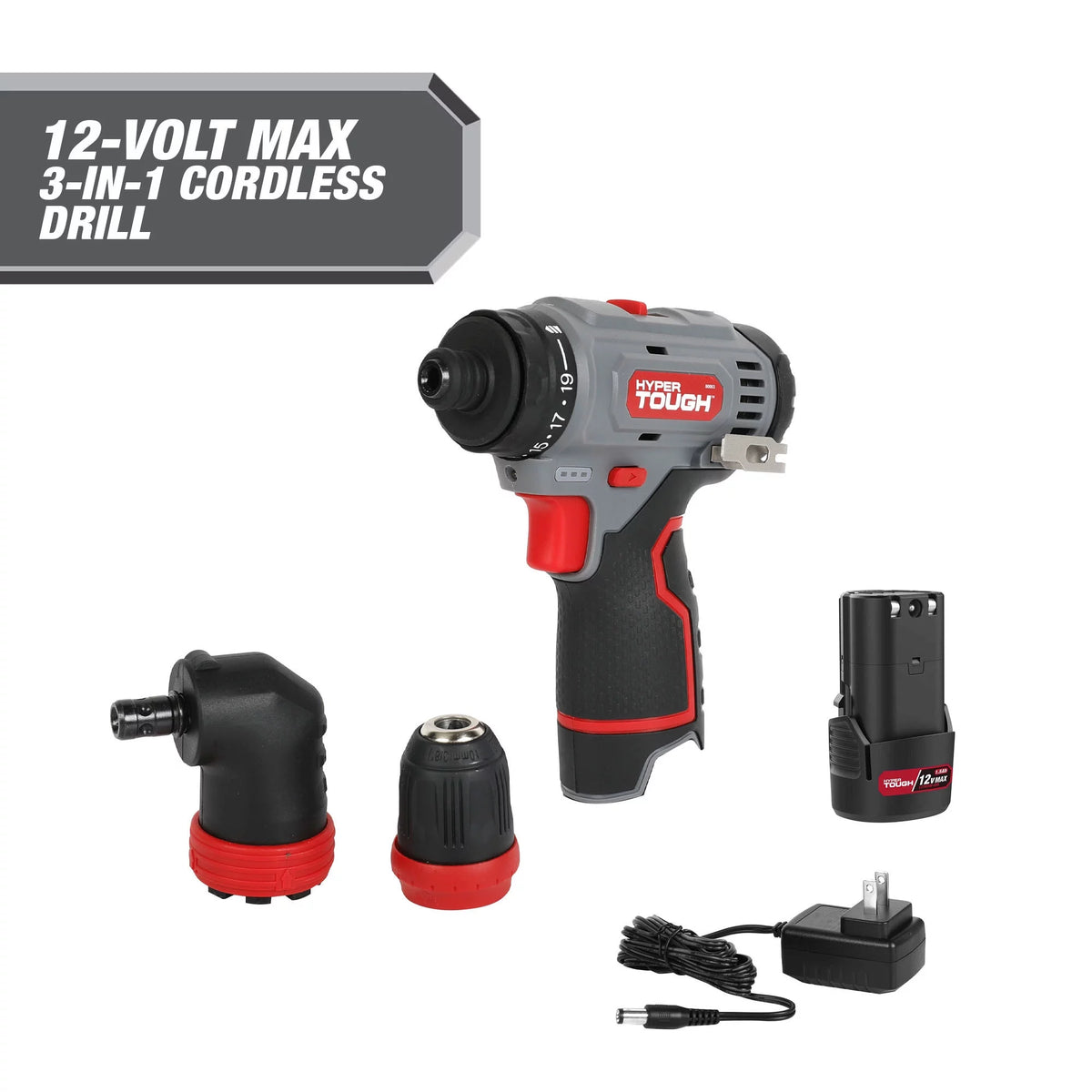 12V Max Lithium-Ion 3-in-1 Multi-Head Power Drill Set with Battery and Charger D770