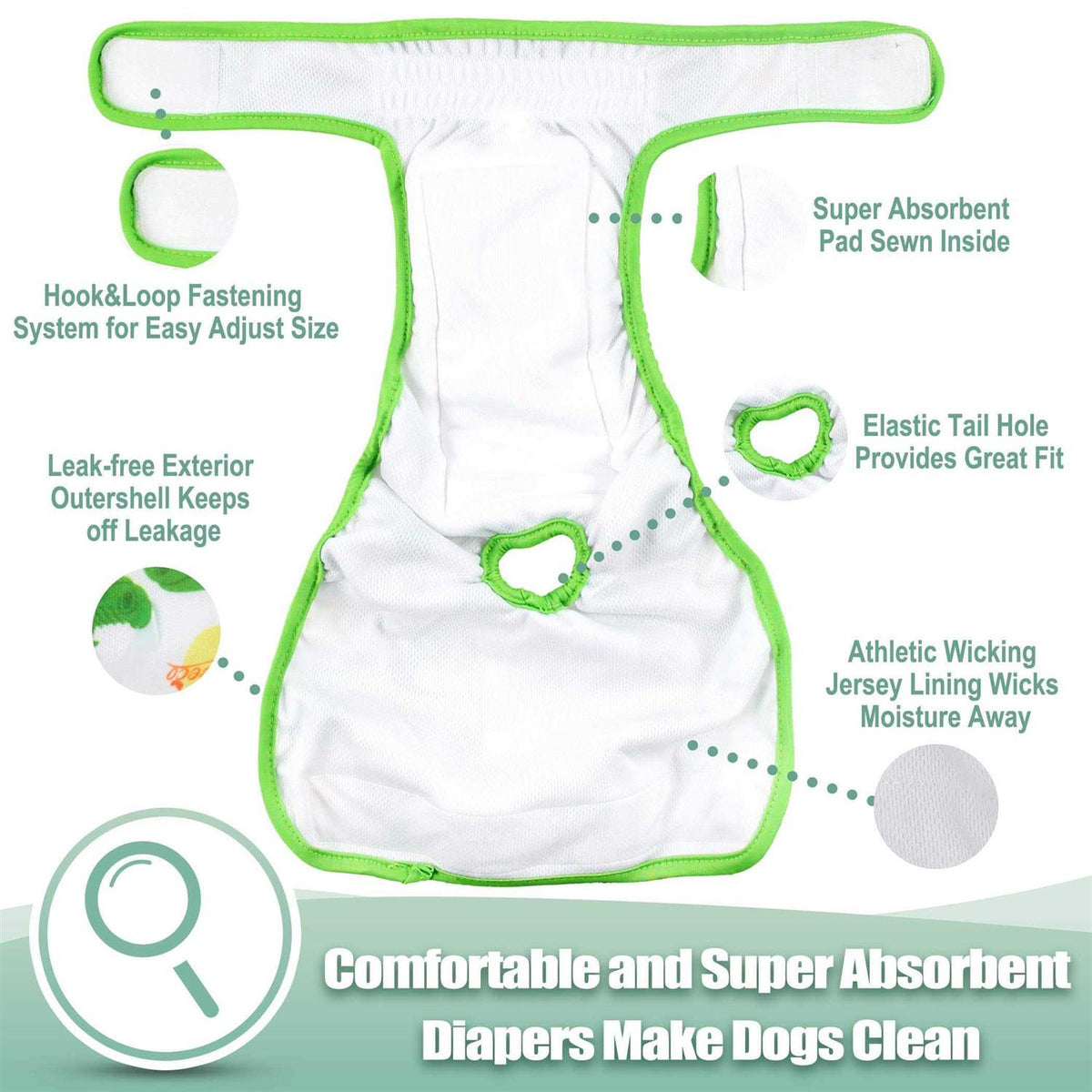 Washable Reusable Female Dog Diapers V3545