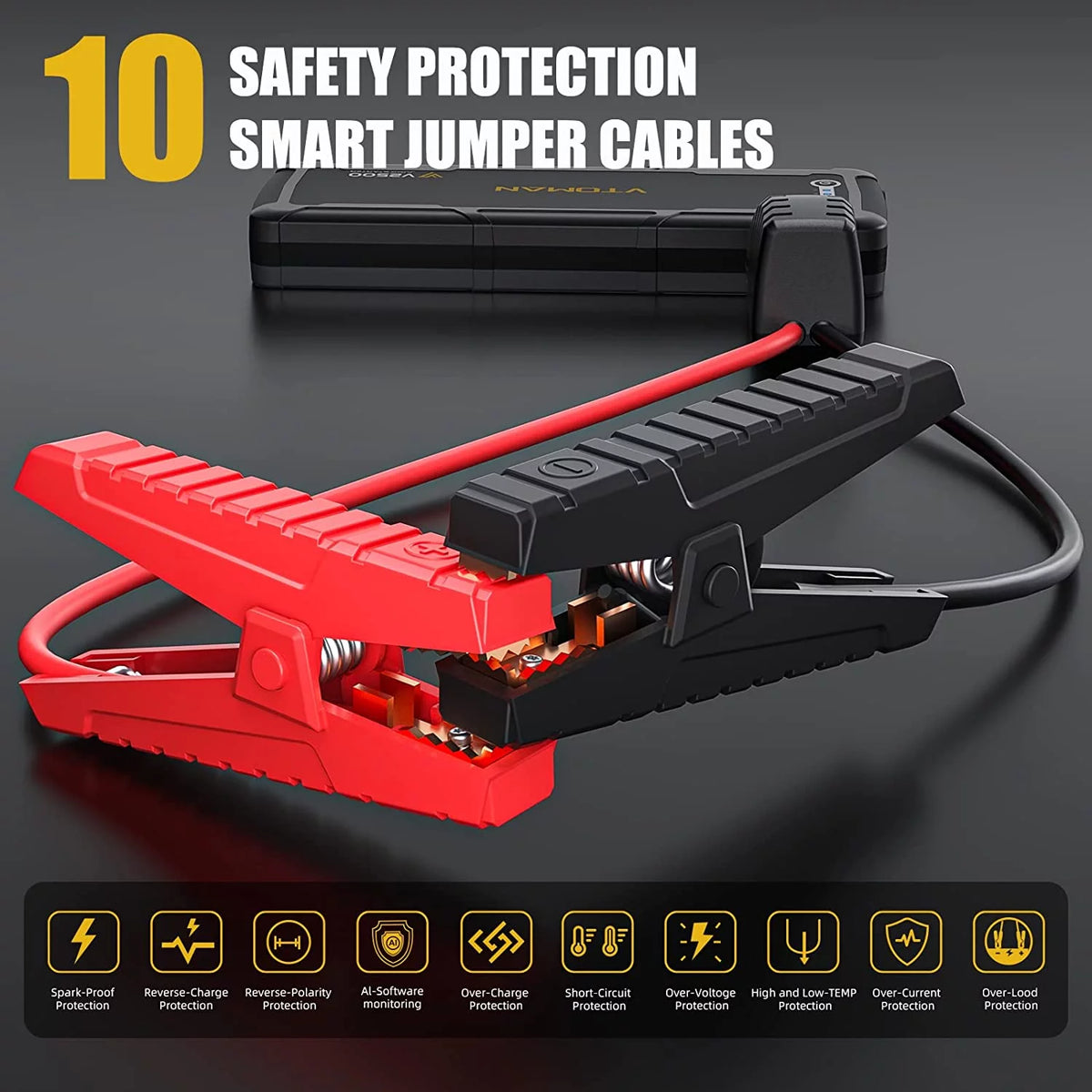 2500A Peak 12V Portable Car Jump Starter I932