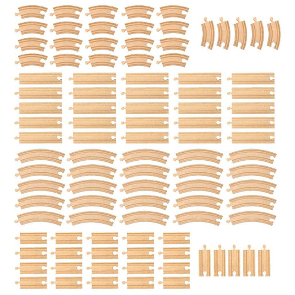 100 Piece Bulk Train Track Pack U509011