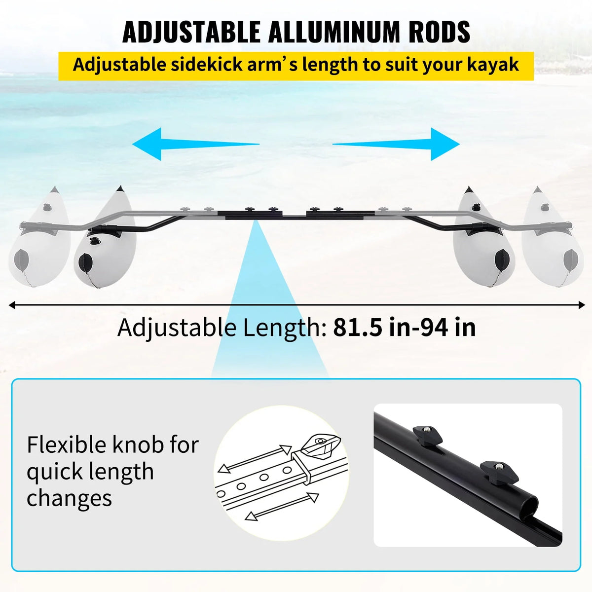 2 pcs PVC Inflatable Kayak Stabilizer D860084