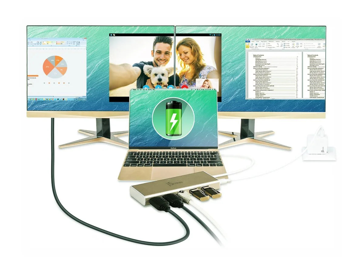 USB-C Dual HDMI Mini Laptop Dock H812476