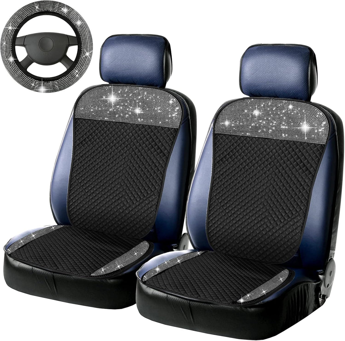 Bling Seat Covers and Steering Wheel Cover Set of 2 C672889