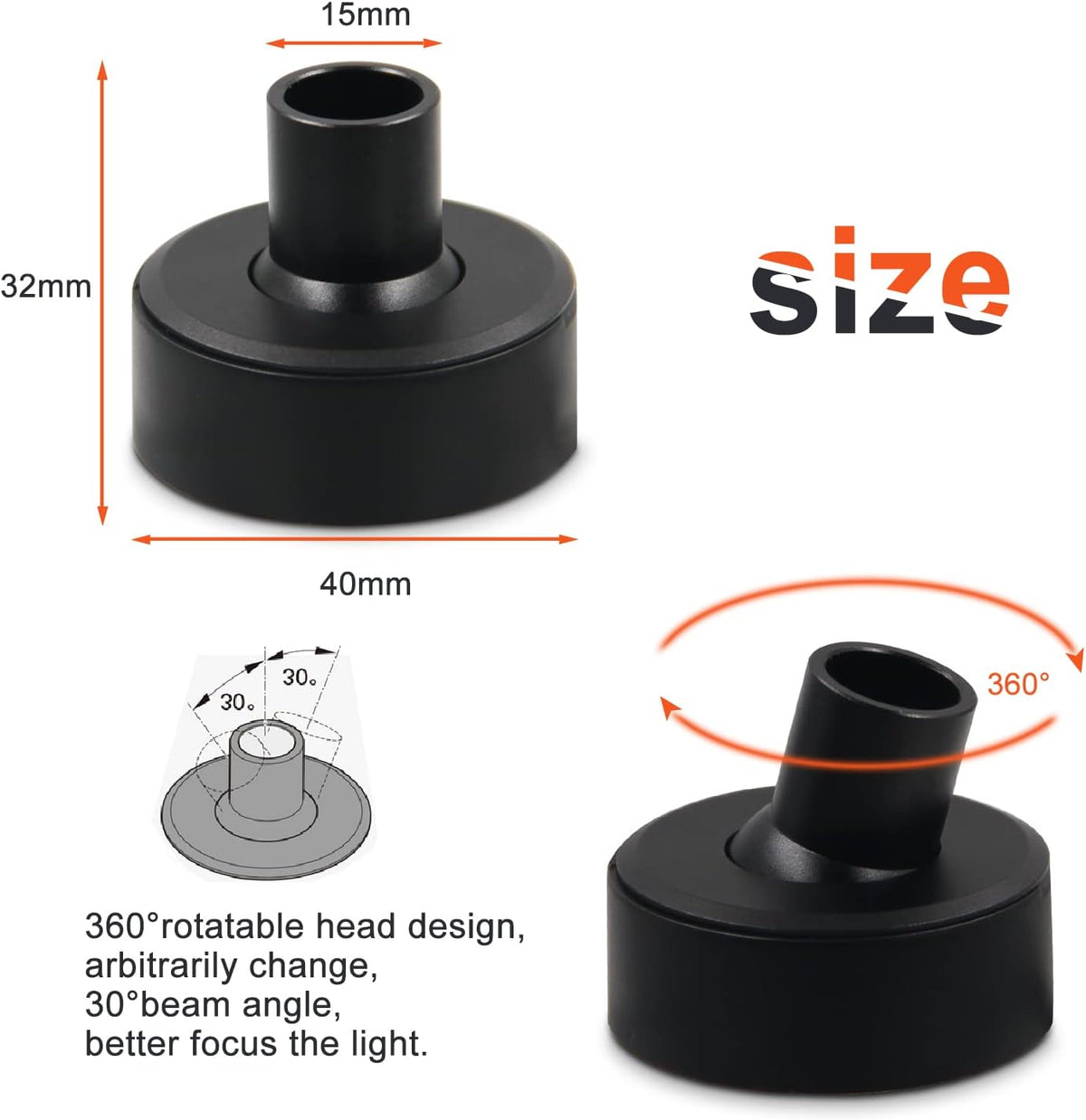1W 4000K Black Dimmable Mini Spotlight Q670856