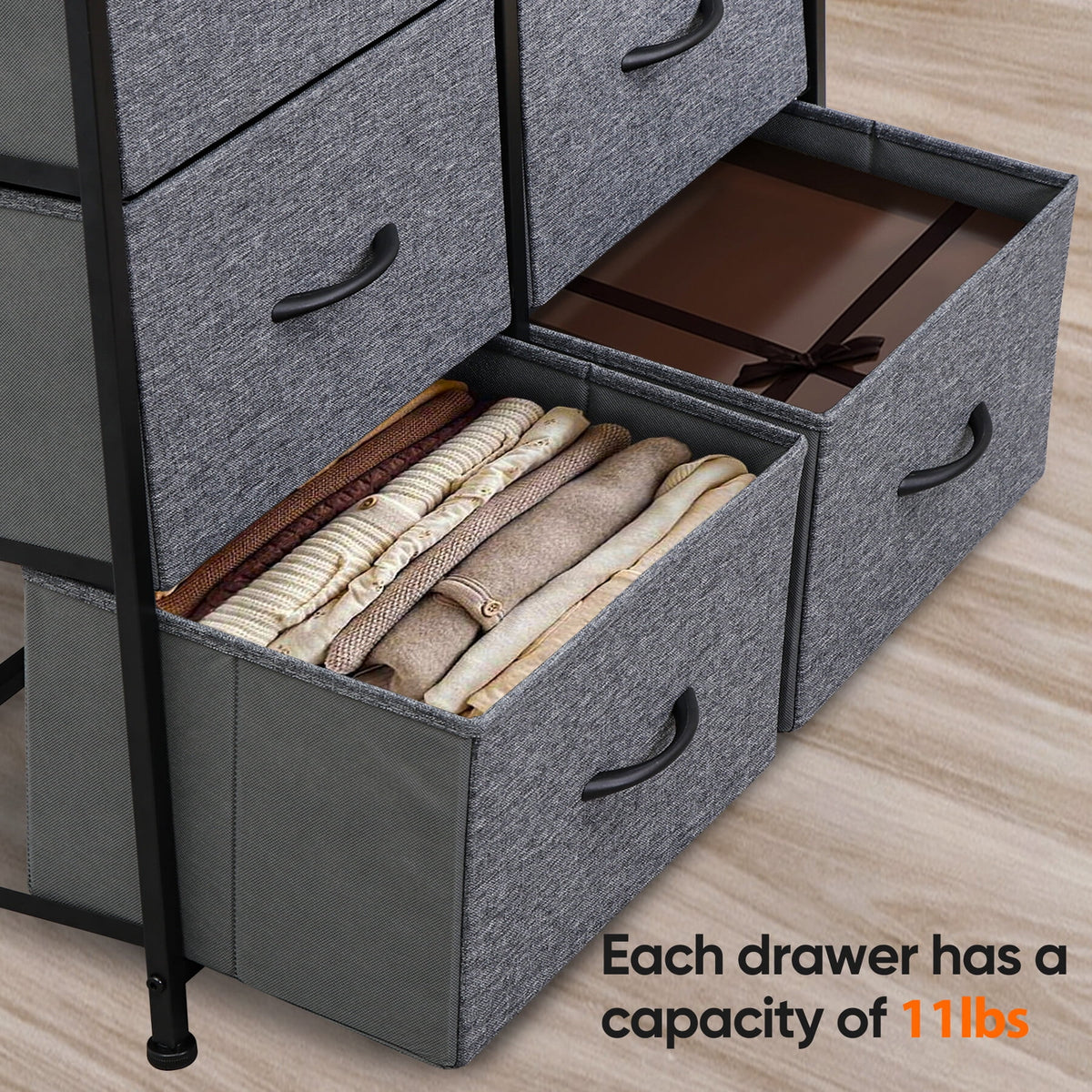 6 Drawer Fabric Storage Dresser W75965
