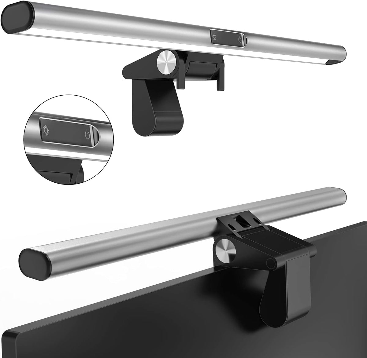 Computer Monitor Light Bar with Webcam, USB Powered, Touch Sensor, 3 Switchable Light Modes, Adjustable Brightness T787526
