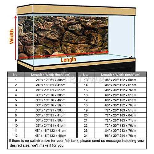 Rock Wall Aquarium Background Poster Fish Tank Decor L53883