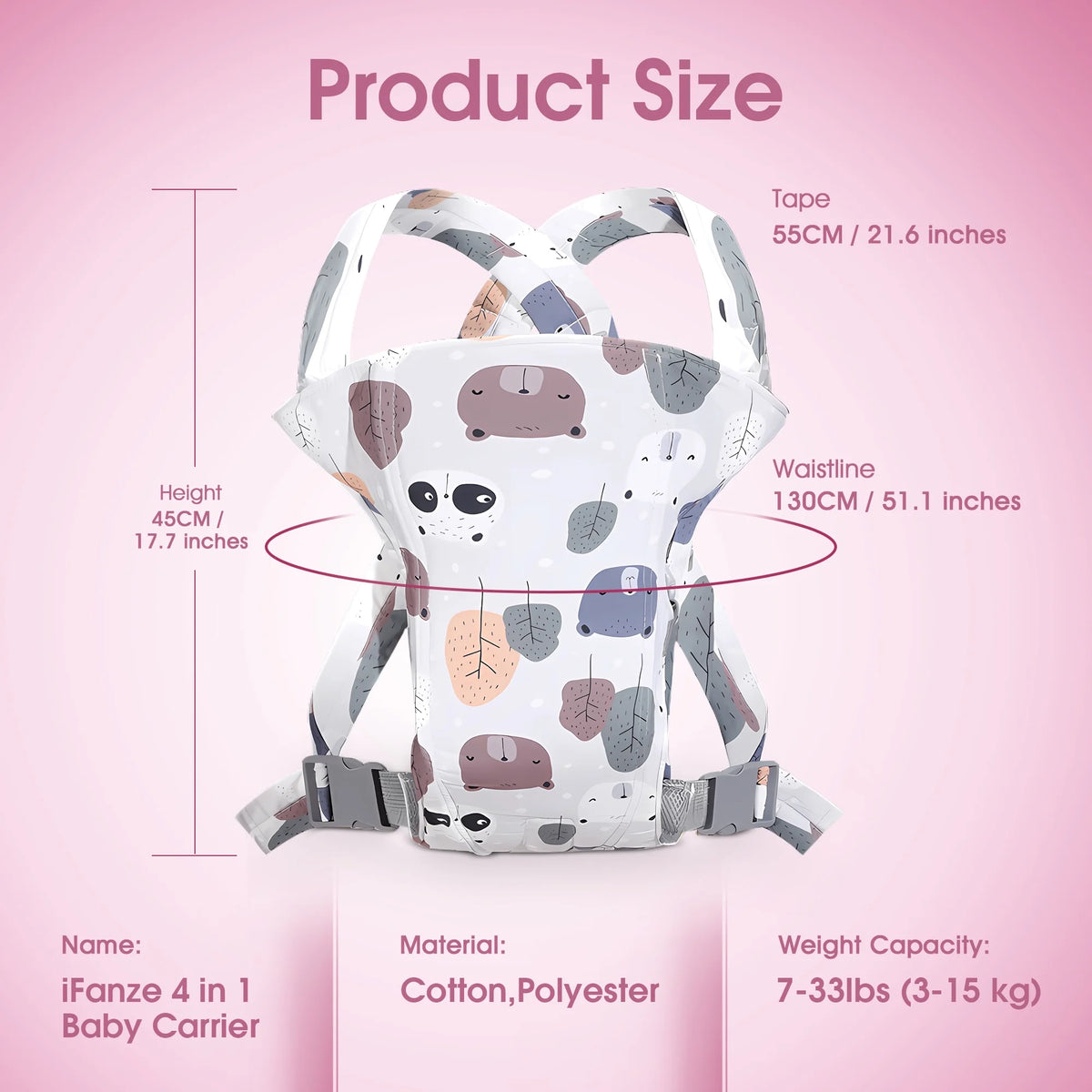 4 in 1 Ergonomic Baby Carrier C114506