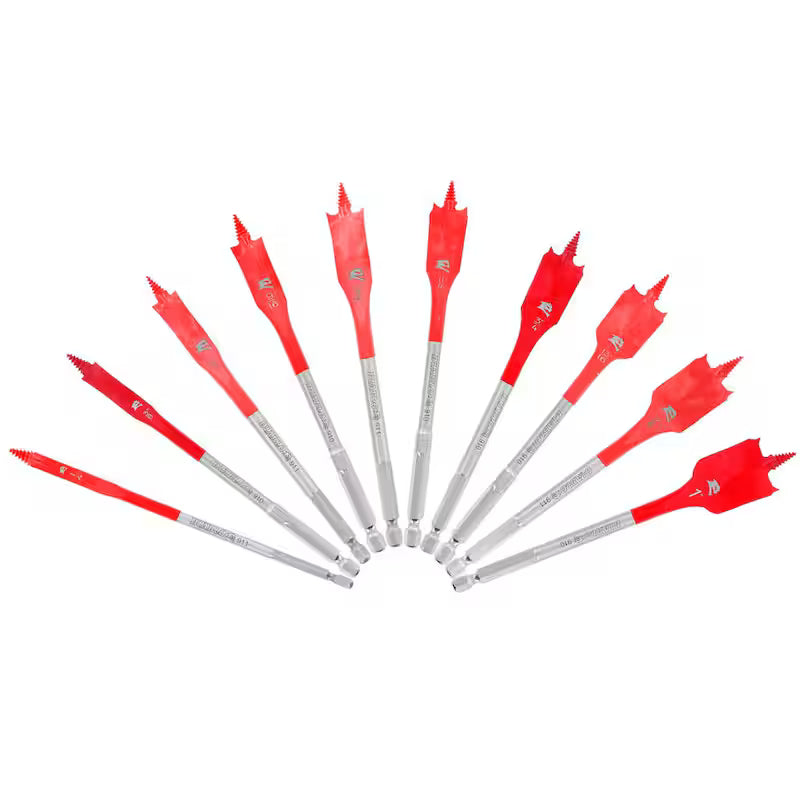 High Speed Steel Spade Bit Set 10-Piece C455