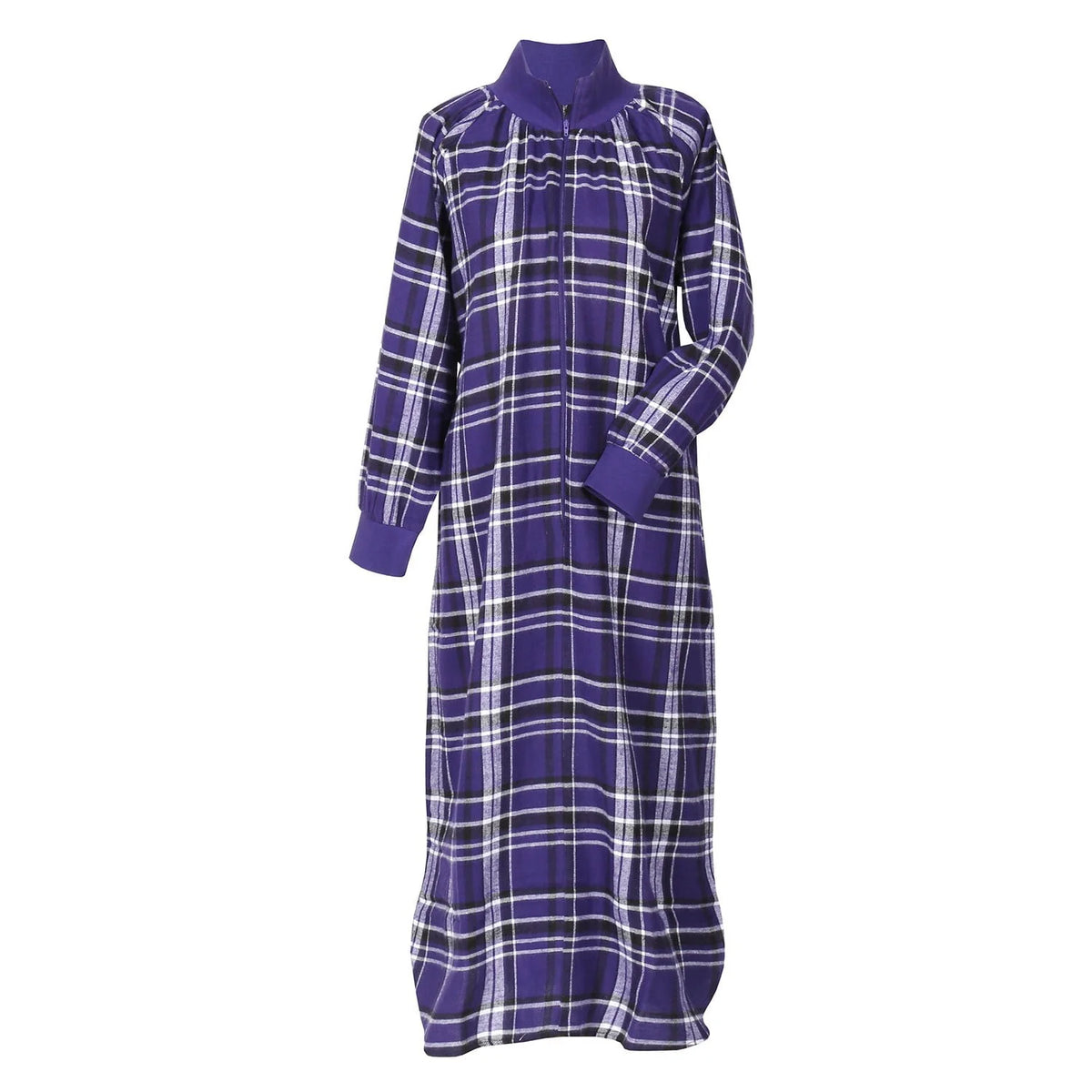 Navy Long Sleeve Flannel Nightgown S47808