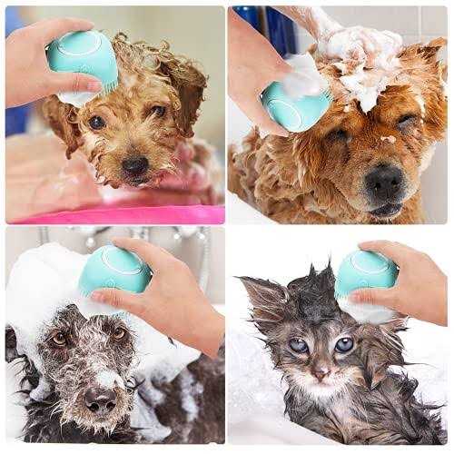 Dog Bath Brush with Shampoo Dispenser W800